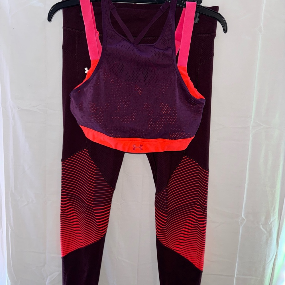Under Armour Purple and Pink Gradient Leggings